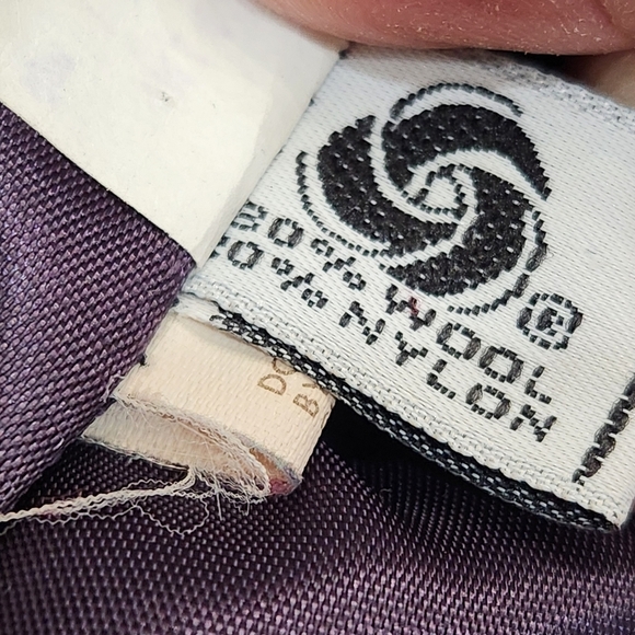 VINTAGE TRENDZ Oversized WOOL COAT Navy,/Brown, Women's 13/14 - Picture 9 of 11